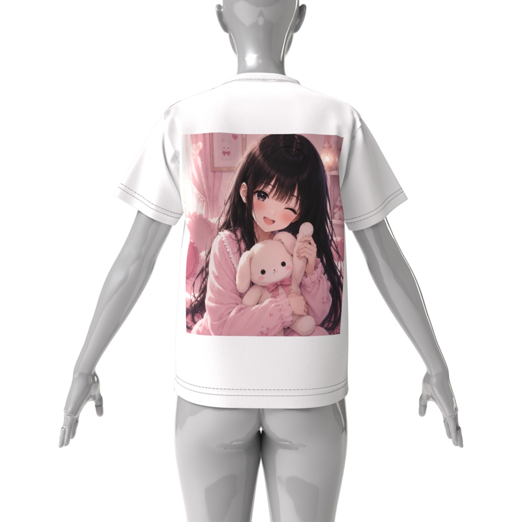 黒髪美少女 ビッグシルエットTシャツ