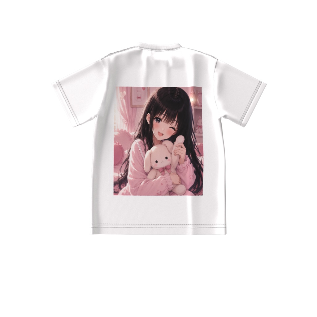 黒髪美少女 ビッグシルエットTシャツ