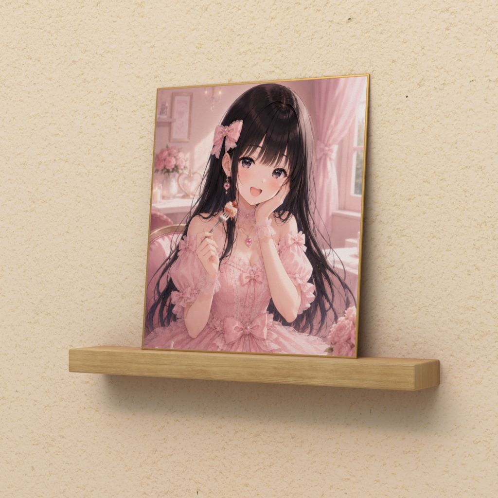 黒髪美少女　色紙