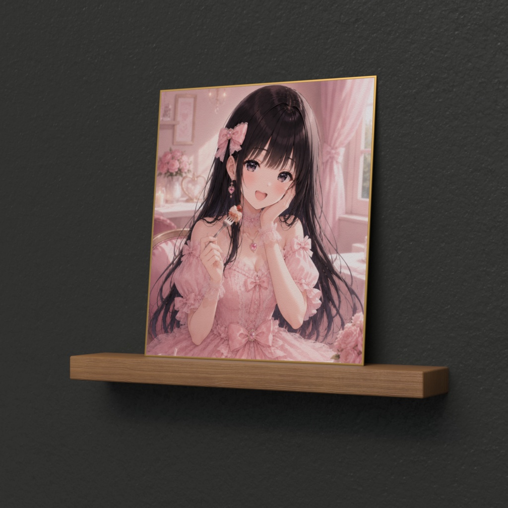 黒髪美少女 色紙