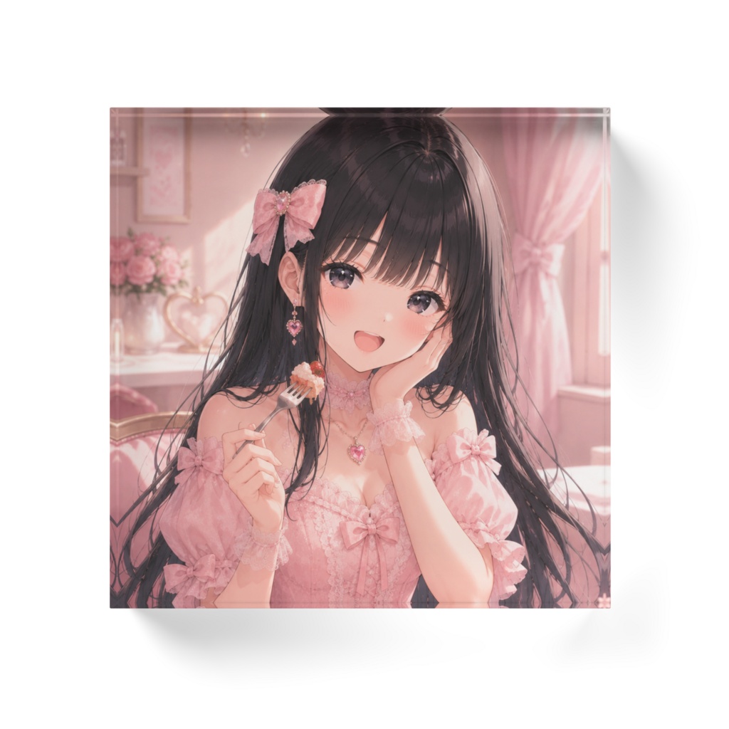 黒髪美少女 アクリルブロック