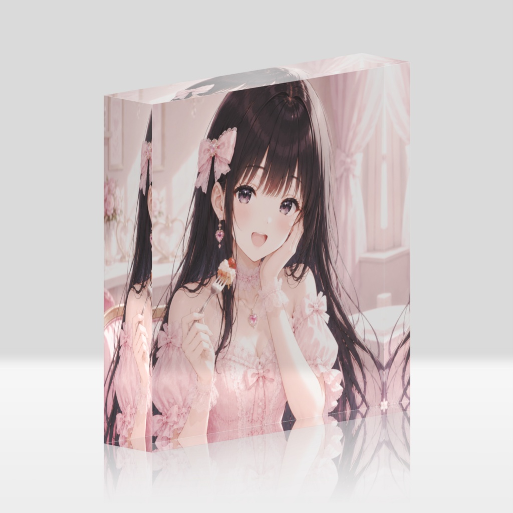 黒髪美少女　アクリルブロック