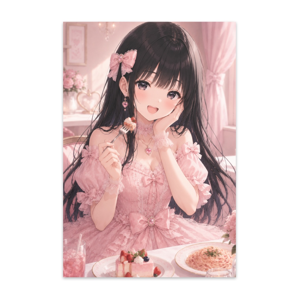 黒髪美少女　ポストカード