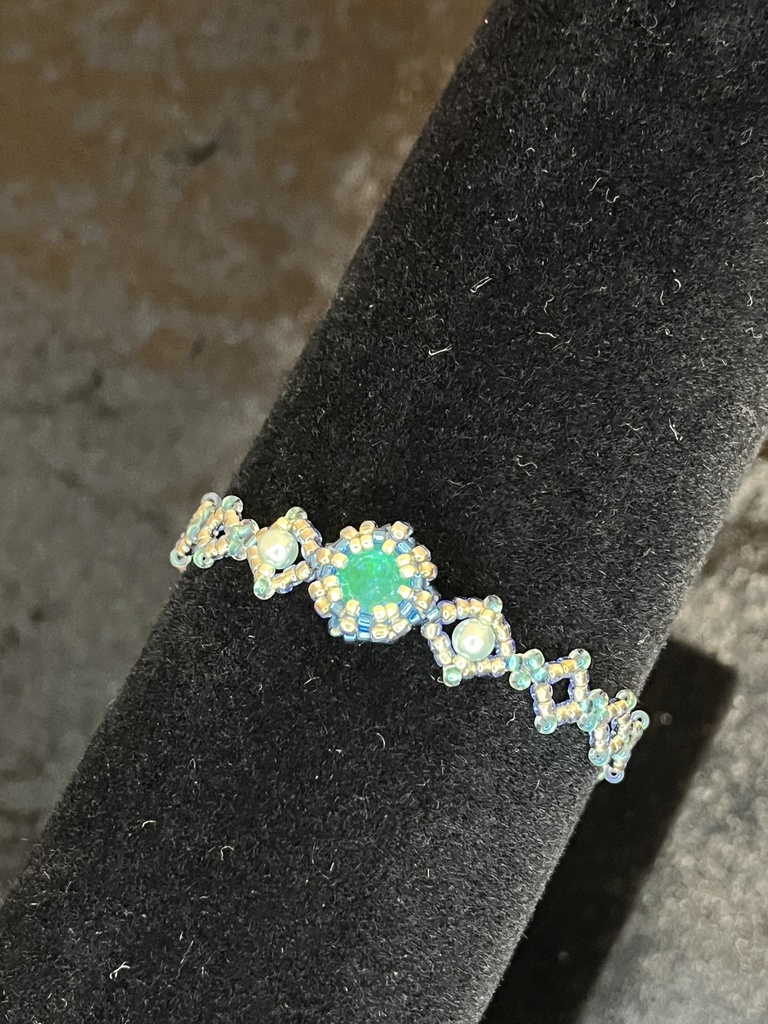 【オリジナル】水のブレスレット《ビーズステッチ》