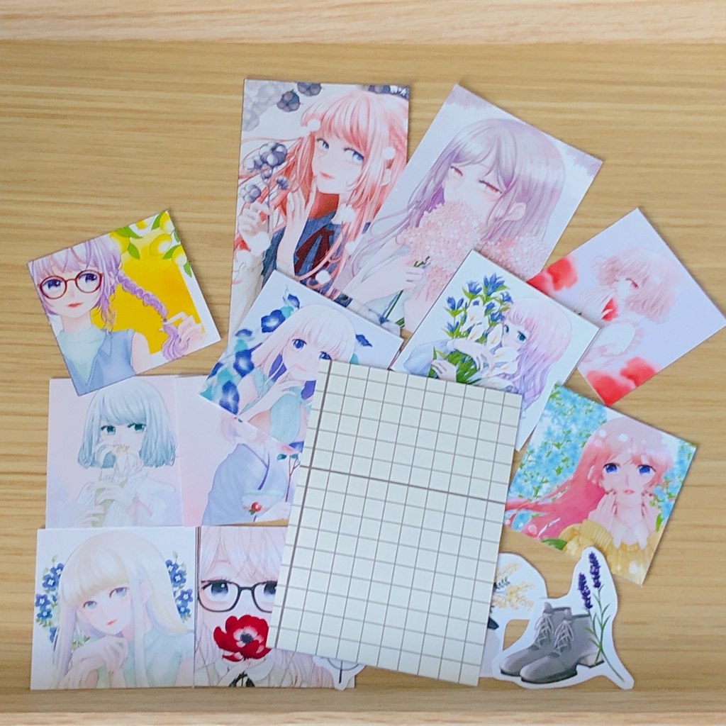 文具¦色鮮やかな女の子フレークシール