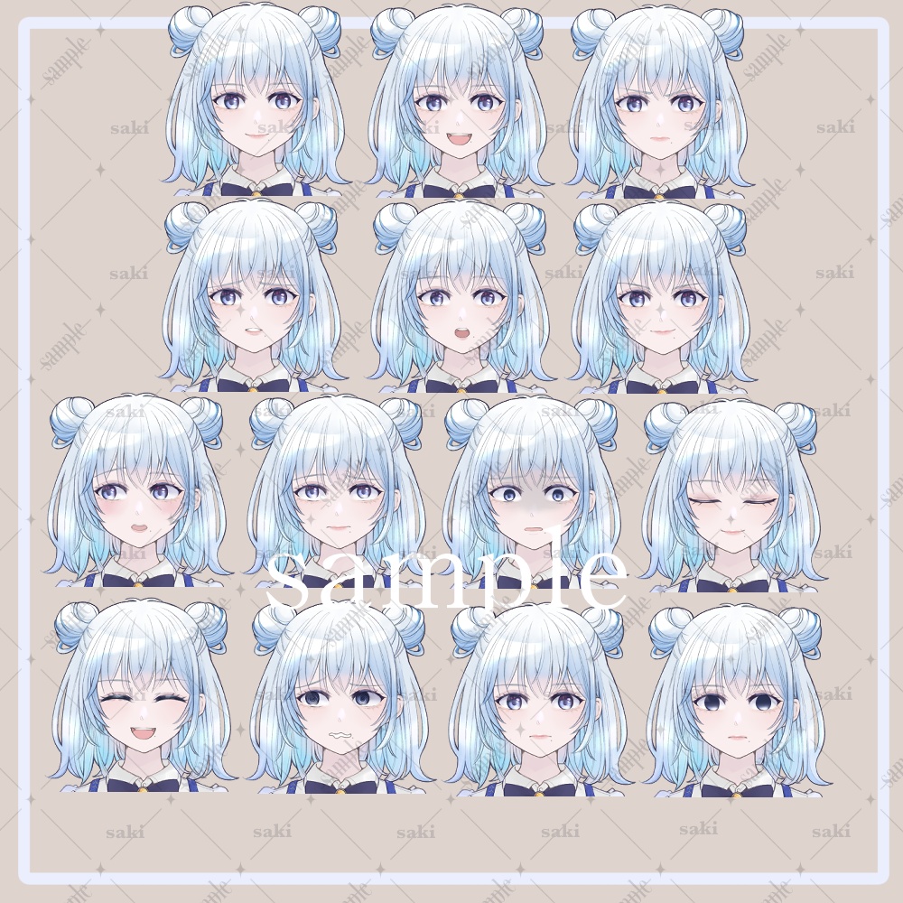 立ち絵素材_私服制服¦おだんごあたまの子