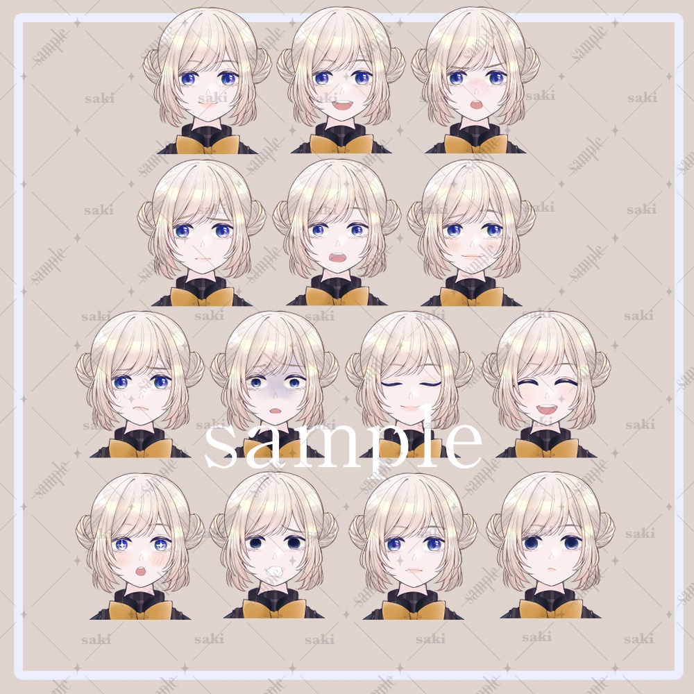 立ち絵素材_私服制服¦おだんごあたまの子