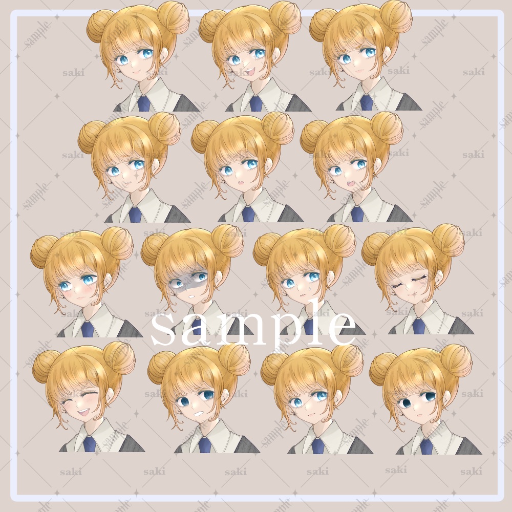 立ち絵素材_私服制服¦おだんごあたまの子