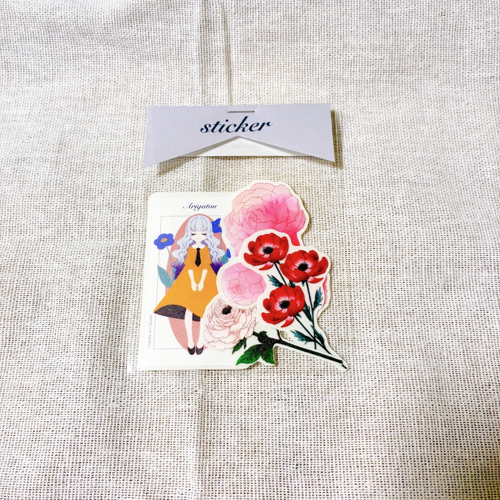 お花ありがとうステッカーセット