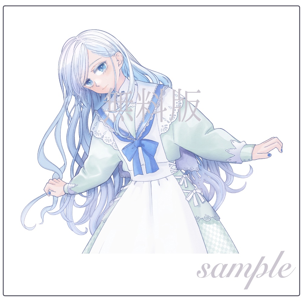 立ち絵素材_ドレス¦控えめな白セーラーの少女