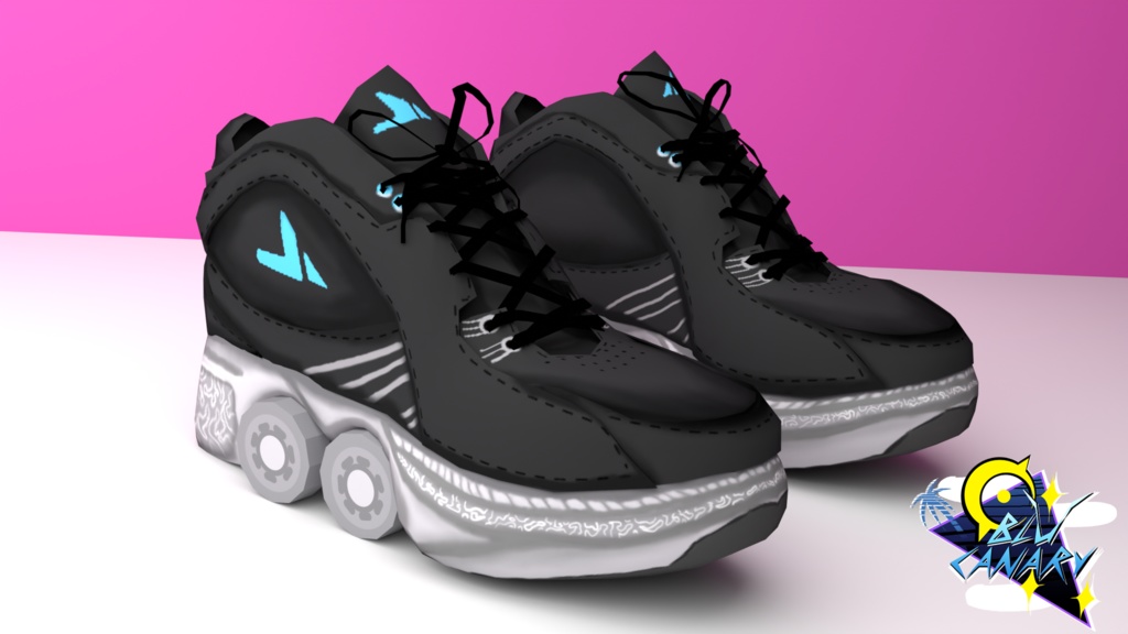 Blu kick roller shoes