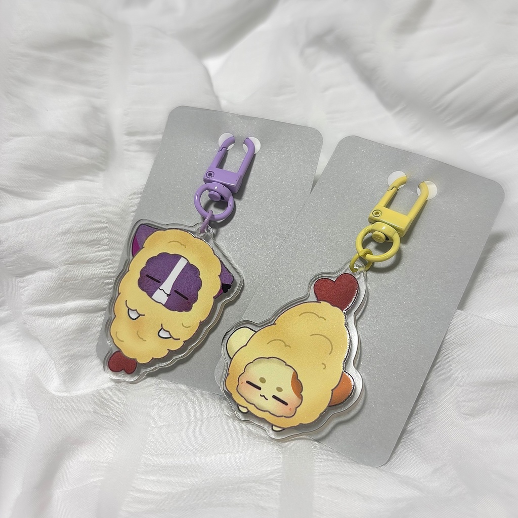 【非公式】アクリルキーホルダー【きいろのこorむらさきのこ】