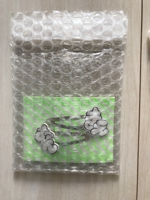 ヘアクリップ むん&きえセット シルバー