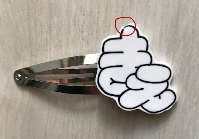 ヘアクリップ むん&きえセット シルバー