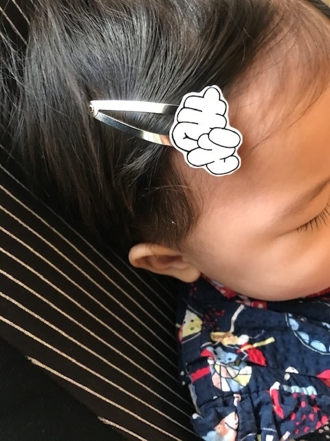 ヘアクリップ むん&きえセット シルバー