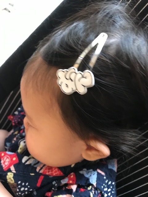 ヘアクリップ むん&きえセット シルバー