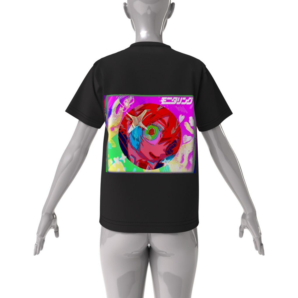 プリントTシャツ 黒【モニタリング】