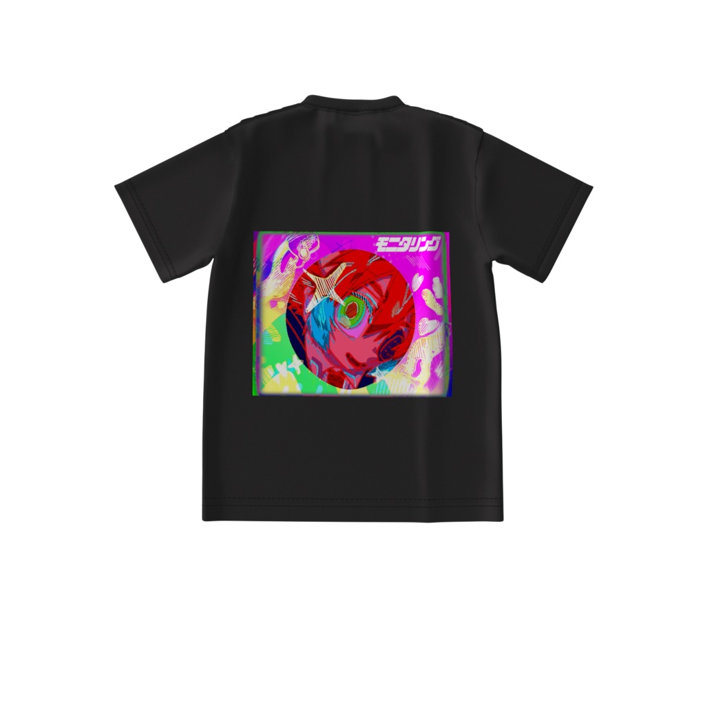 プリントTシャツ　黒【モニタリング】