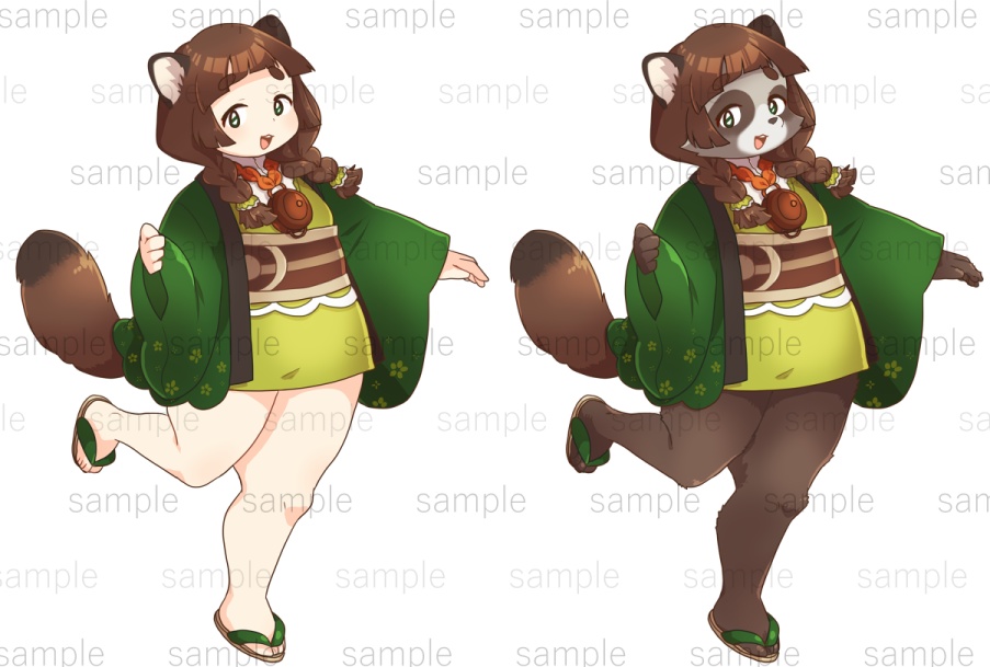 たぬき・きつね獣人立ち絵