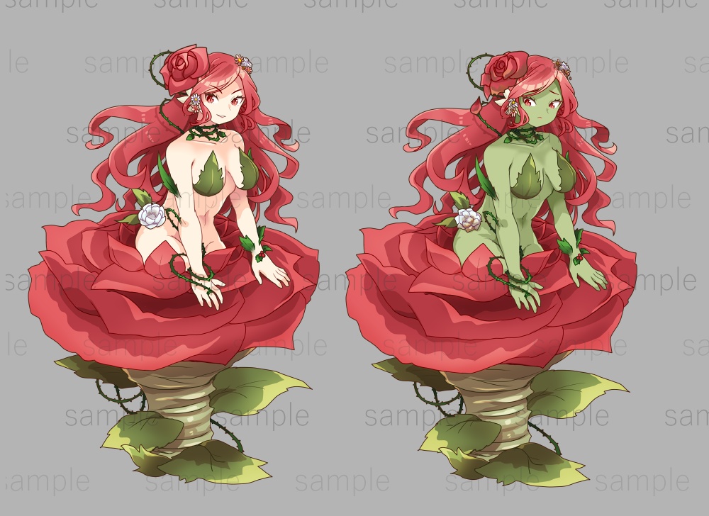 アルラウネ、マンドラゴラ立ち絵