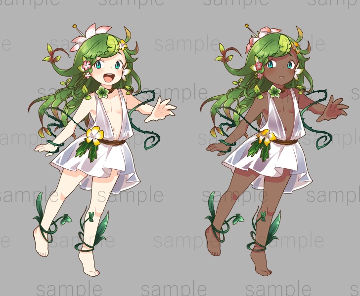 アルラウネ、マンドラゴラ立ち絵