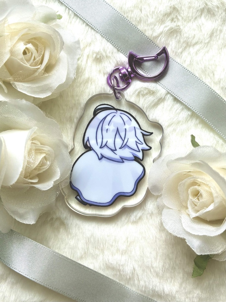 シルバーグリッターアクキー