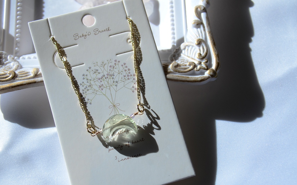 ルークイメージのグリーンアメジストのネックレス