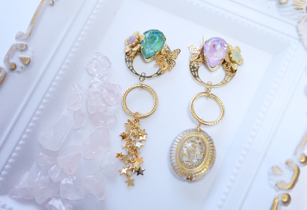 ルークとヴィルイメージのフェアリーガラ風な耳飾り1