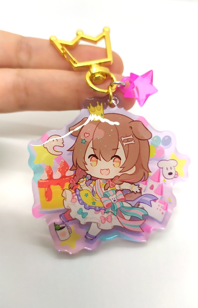 【非公式】「戌神ころね ~ころねの最凶天災☆わんだふぉー♥わーるど~」アクリルチャーム