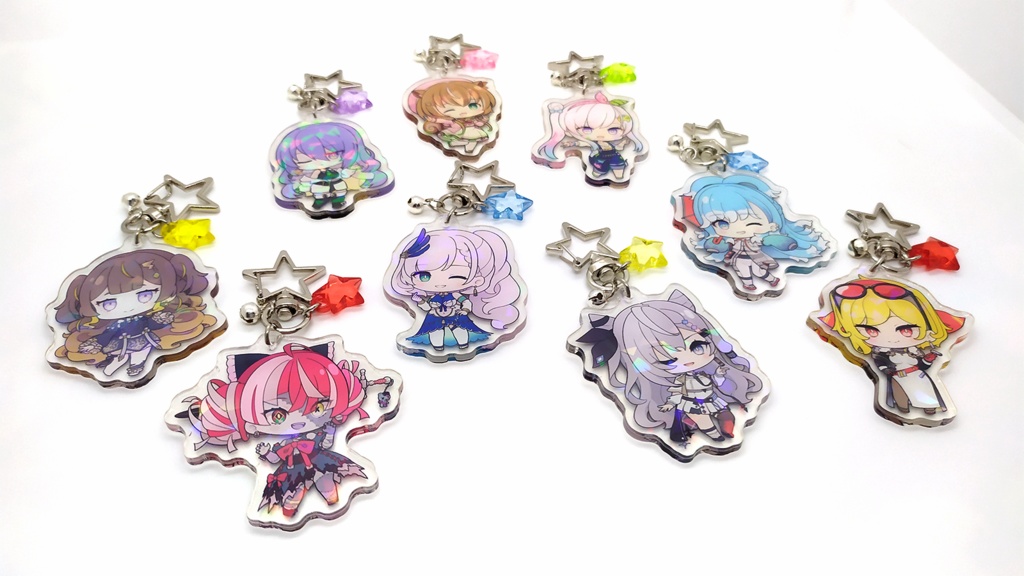 【非公式】「ホロライブ ~hololive ID 1·2·3期生~」アクリルキーホルダー