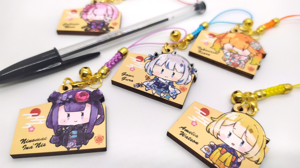 【非公式】「ホロライブ ~hololive EN Myth~」絵馬風チャーム