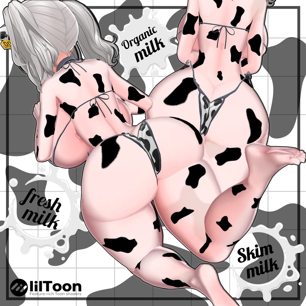 🤍SALE🤍【8アバター対応】🐮MilkyMoo Spots🥛