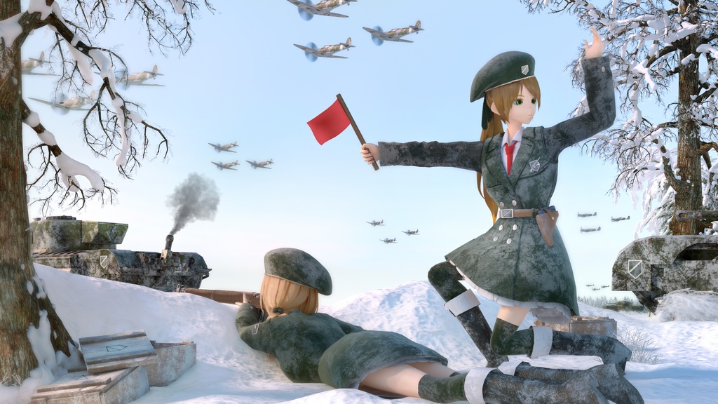 Model Lily from Winter Offensive (Vroid)