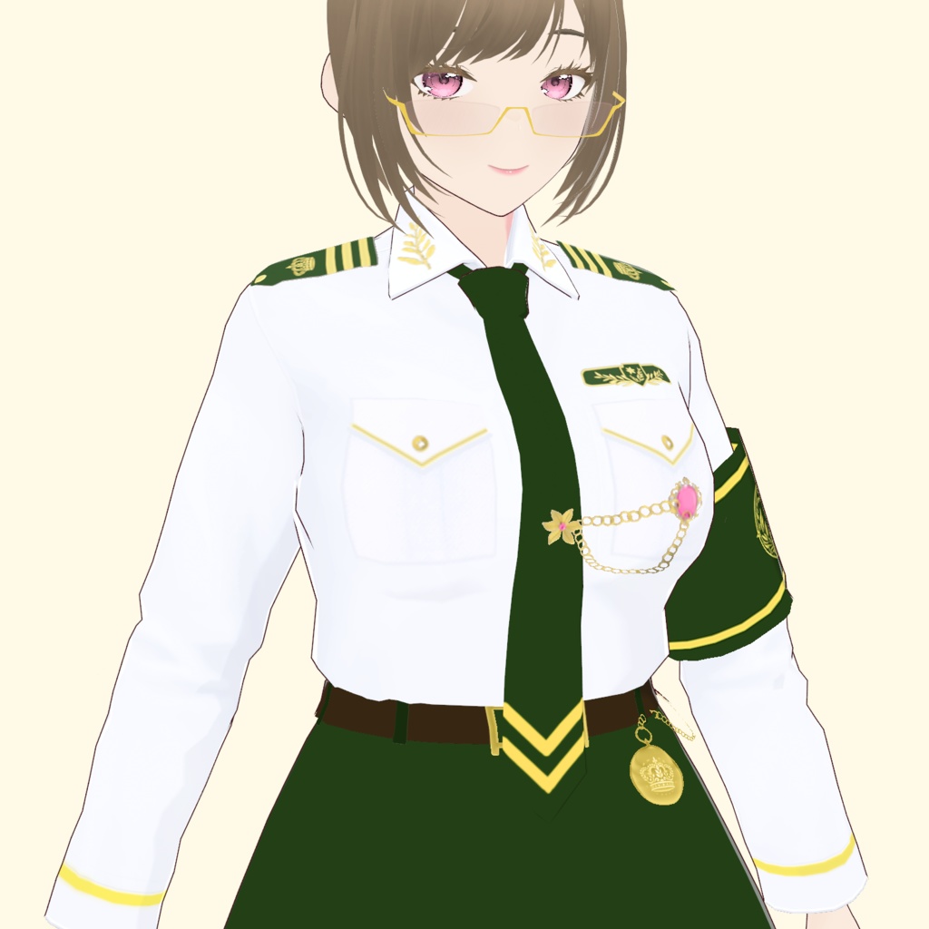 Royal White Shirt (Vroid) - ロイヤル・ミリタリー・シャツ