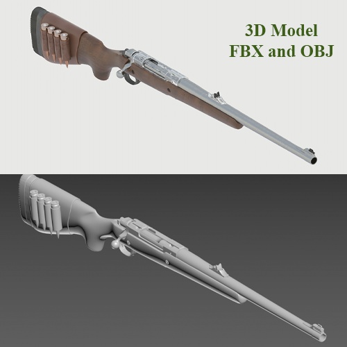 Dent de lion Standard Rifle (FBX and OBJ) - ライフル