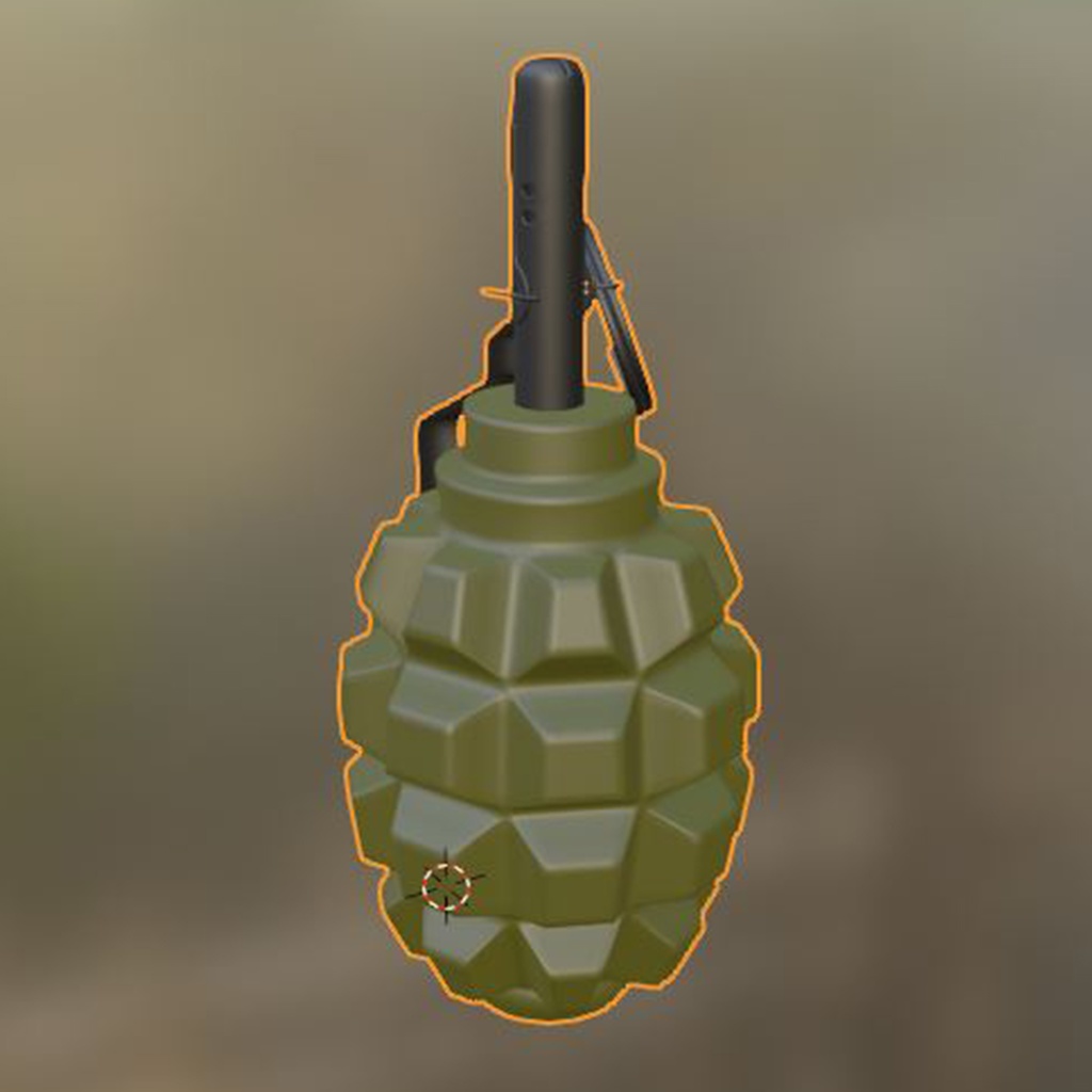 Russia F1 Grenade 3D Model (FBX and OBJ) - ロシアのF1手榴弾