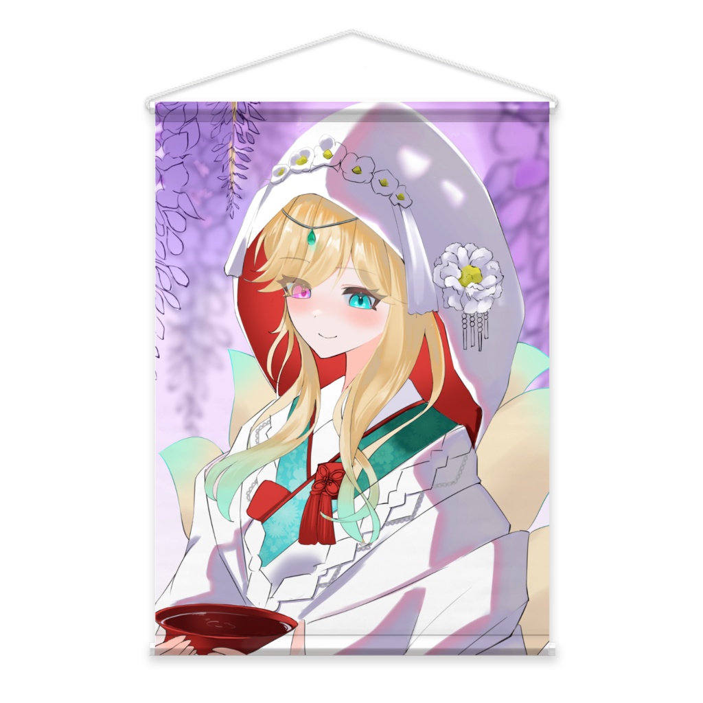 白無垢1枚絵タペストリー