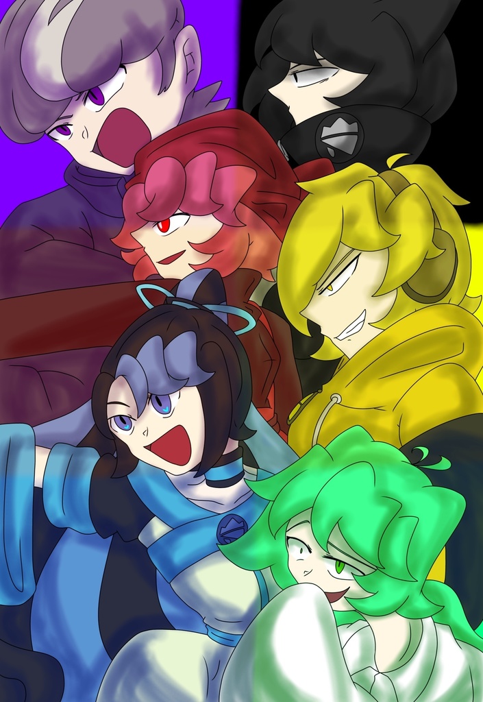 本解ブ軍 集合絵 ポストカード