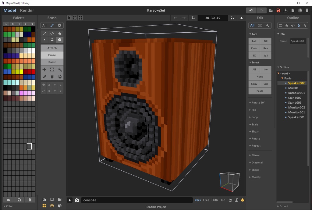 ボクセルモデル カラオケセット (TopazChat対応ワールドサンプルつき)