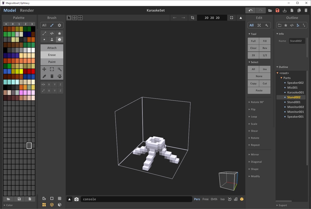 ボクセルモデル カラオケセット (TopazChat対応ワールドサンプルつき)