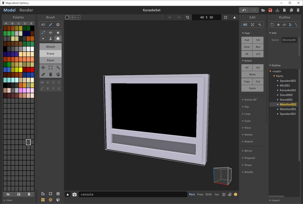 ボクセルモデル カラオケセット (TopazChat対応ワールドサンプルつき)