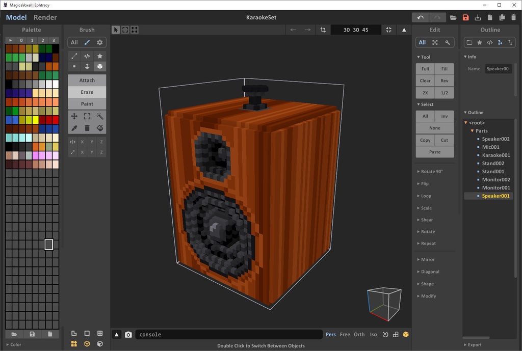 ボクセルモデル カラオケセット (TopazChat対応ワールドサンプルつき)