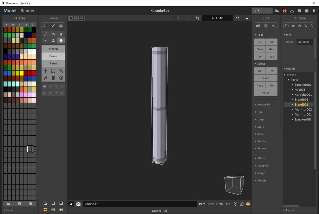 ボクセルモデル カラオケセット (TopazChat対応ワールドサンプルつき)