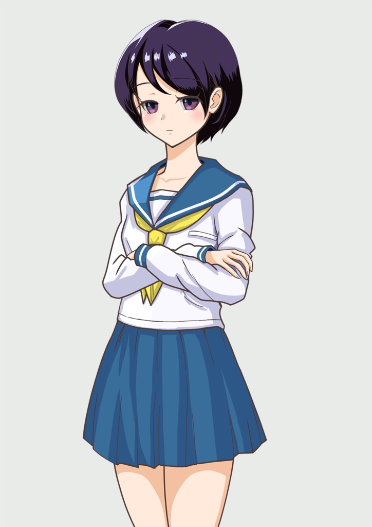 クールな女の子立ち絵