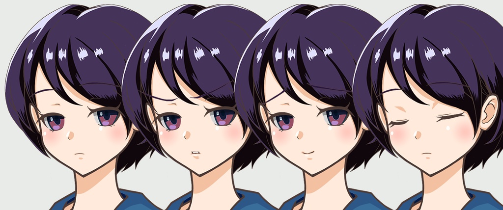 クールな女の子立ち絵