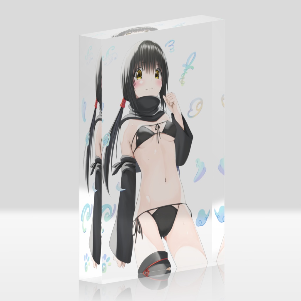 【アクリルブロック】くノ一 みくろ 『慣れない水着』