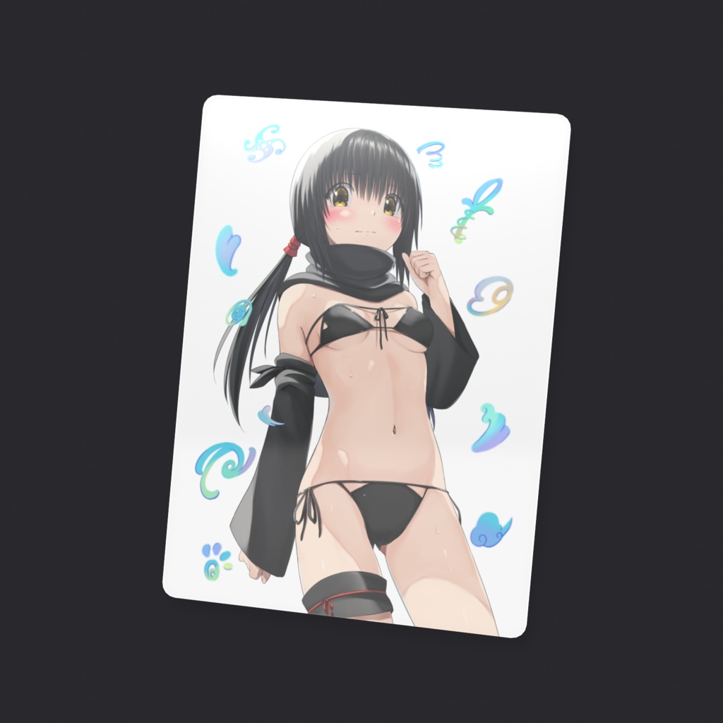 【クリアカード】くノ一 みくろ 『慣れない水着』