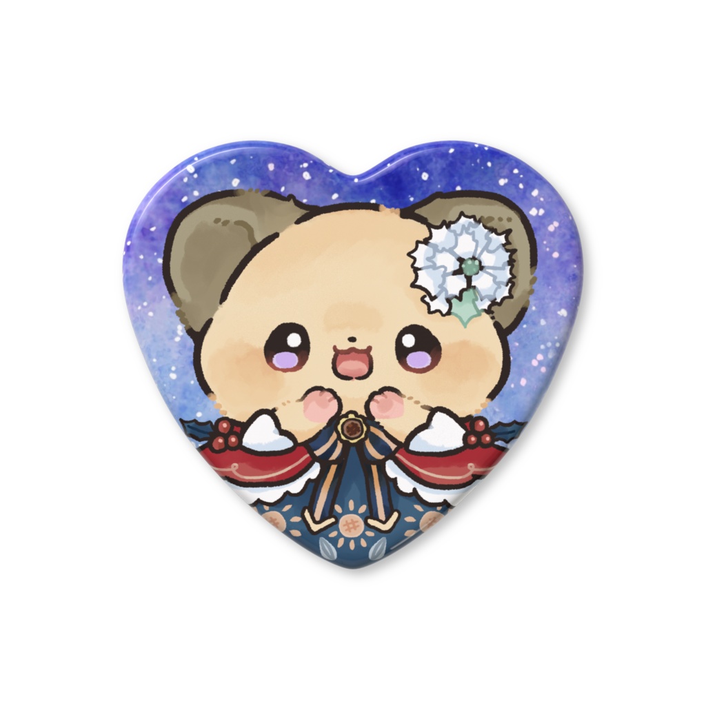 「ふゆパシャ」ハート缶バッジ