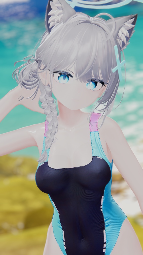 【しなの】シロコブレンドシェイプ+マテリアル ✧ Shinano Shiroko Face Blendshape + Material