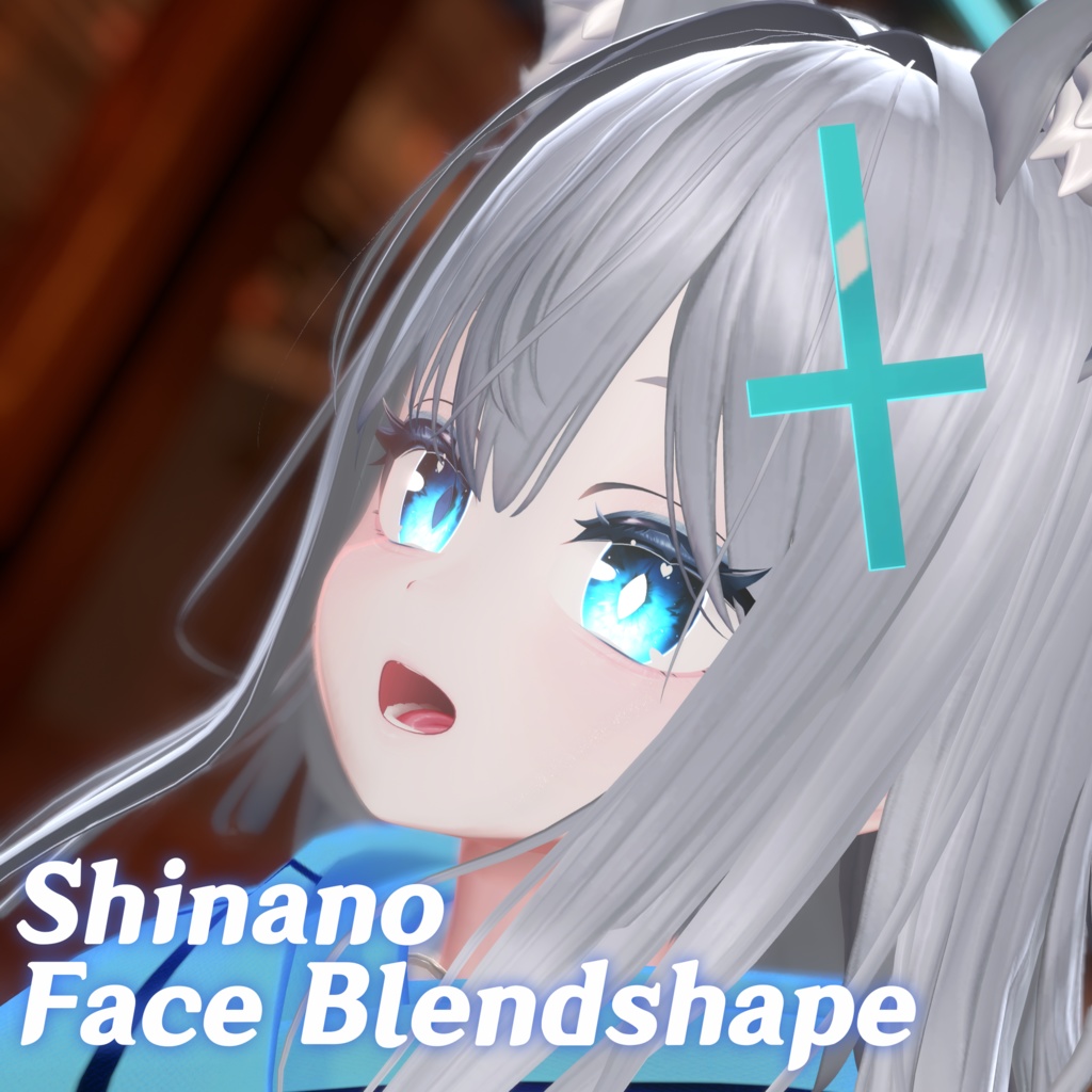【しなの】シロコブレンドシェイプ+マテリアル ✧ Shinano Shiroko Face Blendshape + Material